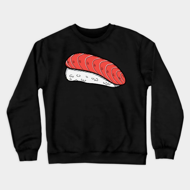 Yummy Sushi Tuna Nigiri Japanese Food Maki Temaki Uramaki Sashimi Wasabi Design Gift Idea Crewneck Sweatshirt by c1337s